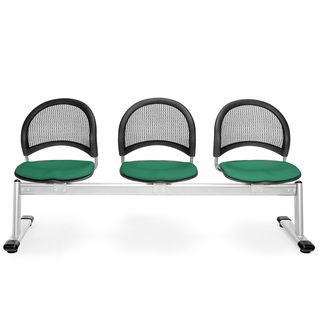 Ofm Moon Series Green 3 seat Chair