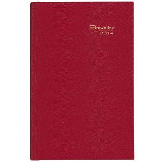 Brownline 2014 Daily Appointment Book, Hard Cover, Red, 10 x 7.875 Inches (C550.Red)  Appointment Books And Planners 
