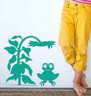 children's friendly frog wall sticker by snuggledust studios