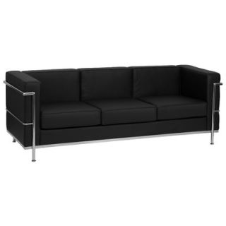 FlashFurniture Hercules Regal Series Contemporary Leather Sofa with Encasing 