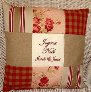 french style christmas cushion by tuppenny house designs