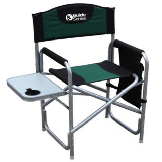 Directors Chair with Side Table black/green 421489