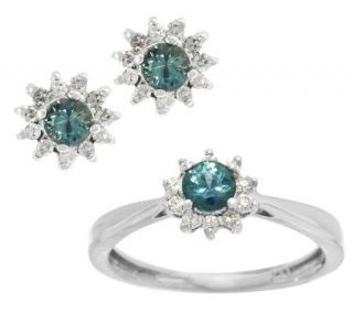 Montana Sapphire & Diamond Stud Earrings or Ring 