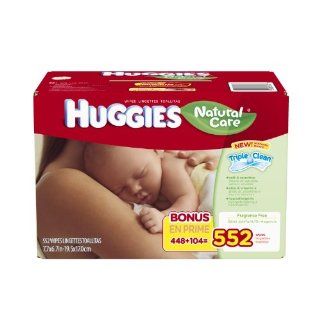 Huggies Natural Care Fragrance Free Baby Wipes Refill, 552 Health & Personal Care