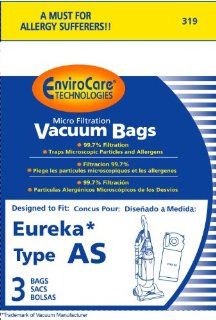 Eureka AS Vacuum Bag 3 Pack by Envirocare   Household Vacuum Bags Upright