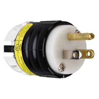 Pass & Seymour/Legrand 15 Amp 125 Volt Black 3 Wire Grounding Plug