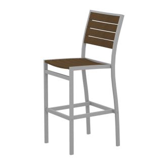 POLYWOOD Slat Seat Aluminum Patio Bar Height Chair