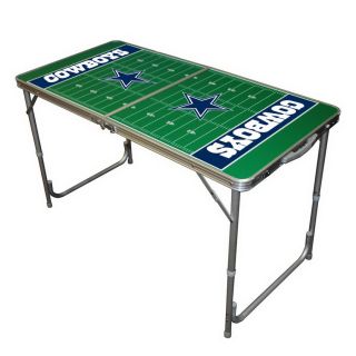 Wild Sports 48 in x 24 in Rectangle Cast Aluminum Dallas Cowboys Folding Table