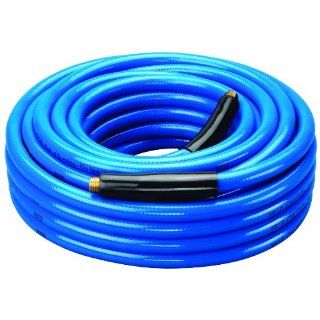 Amflo 554 50A Blue 300 PSI Premium PVC Air Hose 3/8" x 50' With 1/4" MNPT End Fittings And Bend Restrictors Air Tool Hoses