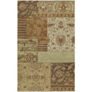 Euphoria Patchwork Multi Tufted Wool Rug (80 X 110)