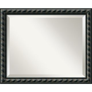 Amanti Art Medium Pequot Black Framed Mirror Black Size Small