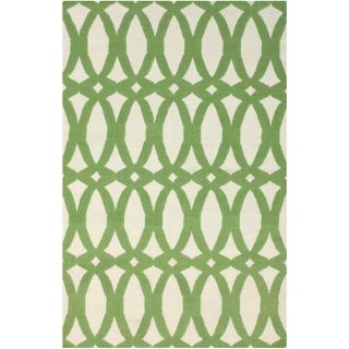 Nuloom Handmade Lattice Flatweave Kilim Green Wool Rug (8 X 10)
