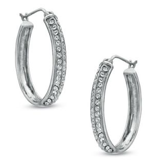 crystal hoop earrings in sterling silver $ 80 00 buy one get one 50 %