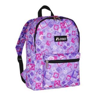 Everest 15 inch Purple/pink/lavender Square Pattern Backpack