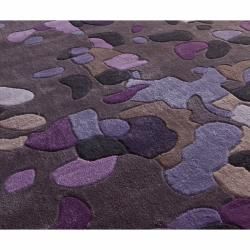 nuLOOM Handmade Pino Purple Celebrations Confetti Burst Rug (3'6 x 5'6) Nuloom 3x5   4x6 Rugs