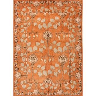 Hand tufted Transitional Oriental Pattern Red/ Orange Accent Rug (2 X 3)