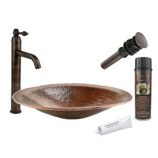Premier Copper Products Single handle Oil rubbed Bronze Vessel Faucet Package