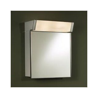 NuTone 555IL Lighted Locking Medicine Cabinet, Stainless Steel, 16 Inch by 24 Inch   Electrical Outlet Switches  
