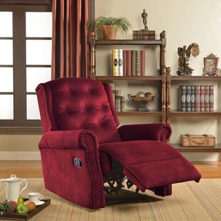 Red Microfiber Recliner