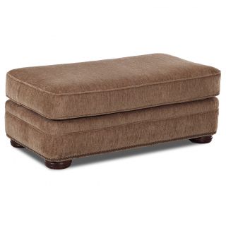 Talley Portabella Fabric/ Wood Ottoman