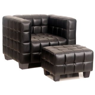 Abbyson Living Avenue Six Chair and Ottoman SK 3196 BLK / SK 3196 WHT Color 