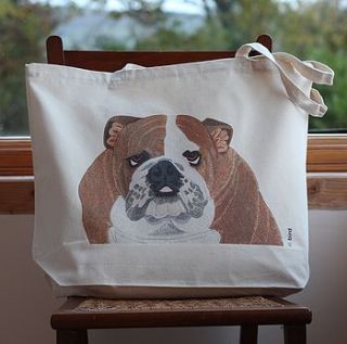 bulldog canvas shopper by bird