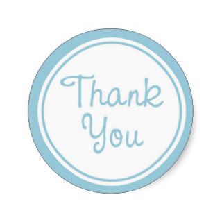 Sweet N Simple Thank You Sticker   Blue
