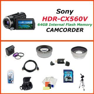 Sony Hdr cx560v 64gb Internal Flash Memory Camcorder with SSE Huge 8GB Lens Package  Camera & Photo