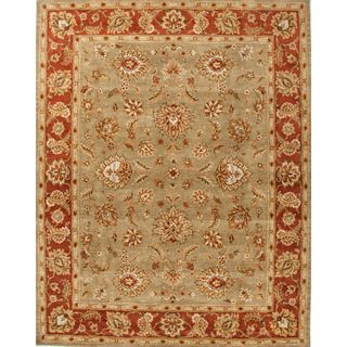Hand tufted Traditional Oriental Pattern Green Rug (5 X 8)