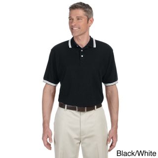 Mens Tipped Performance Plus Pique Polo