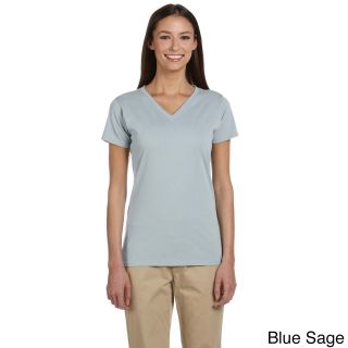 Econscious Womens Organic Cotton Short Sleeve V neck T shirt Green Size XXL (18)