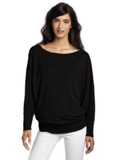 Michael Stars Women's 3/4 Sleeve Dolman Tee, Black, One Size Fashion T Shirts