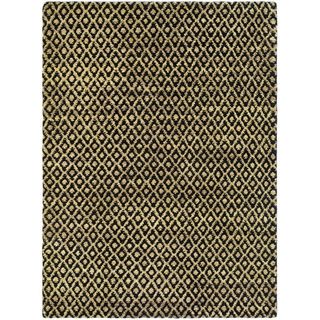 Safavieh Hand knotted Bohemian Black/ Gold Wool Rug (5 X 8)