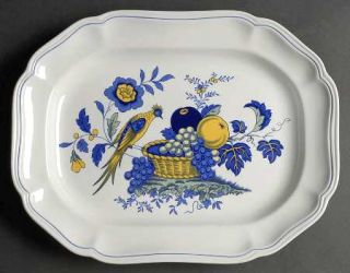 Spode Blue Bird Fine Stone 14 Oval Serving Platter, Fine China Dinnerware   Blu