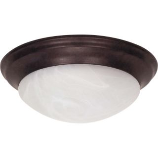 Nuvo 2 light Alabaster Glass 14 inch Flush Mount