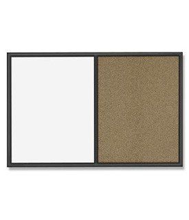 Quartet Whiteboard and Colored Cork Combination Board, 2 x 3 Feet, Black Frame (S563)  Combination Presentation And Display Boards 