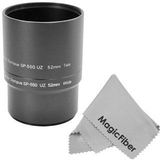 Lens and Filter Adapter Tube for Olympus SP 550, SP 560, SP 570 UZ Cameras + MagicFiber Microfiber Lens Cleaning Cloth  Camera & Photo