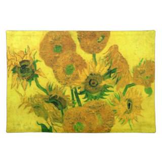 Van Gogh Still Life Vase Fifteen Sunflowers (F457) Placemats 