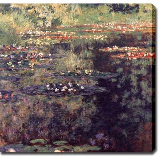 Claude Monet 'Water Lilies II' Oil on Canvas Art Canvas