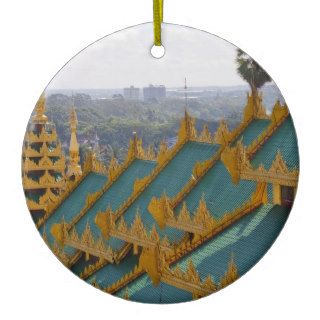 Roof tops of Shwedagon Pagoda, Yangon, Myanmar Ornaments