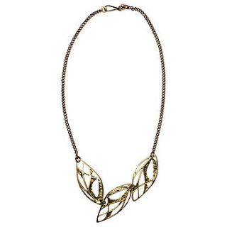 short gold inlay necklace by tuli storm