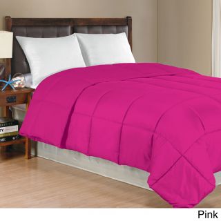 Inovatex Solid Color Microfiber Down Alternative Comforter Pink Size Twin