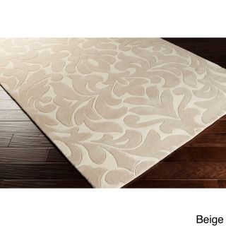 Surya Candice Olson Modern Classics Hand tufted Contemporary Grey Floral Rug (9 X 13) Beige Size 9 x 13