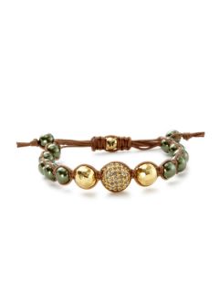 Green & Gold Crystal Bracelet by Tai Jewelry
