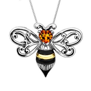 bumble bee pendant in sterling silver and 14k gold $ 119 00 10 % off