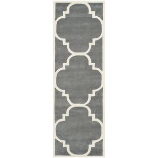 Safavieh Handmade Moroccan Chatham Dark Gray Wool Area Rug (23 X 9)