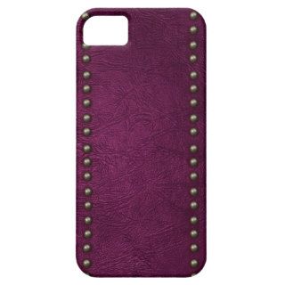 Purple Leather and Tacks iPhone 5 Case