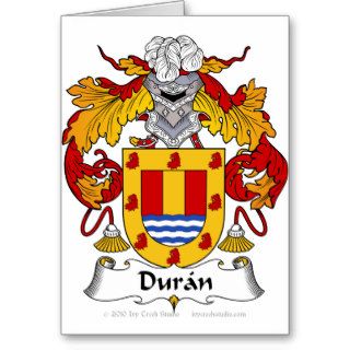 Duran Family Crest Greeting Card