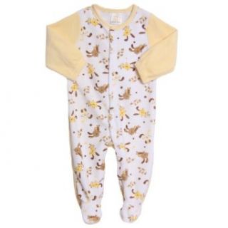 Absorba Unisex baby Bunny Velour Footie Sleeper (1 Piece) Clothing