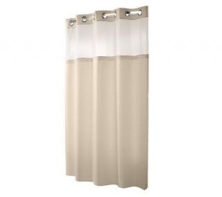 Hookless Double H Fabric Shower Curtain w/Liner Longer Length —